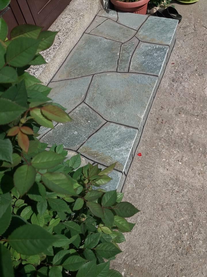 Polygonalplatten Karystos Grün