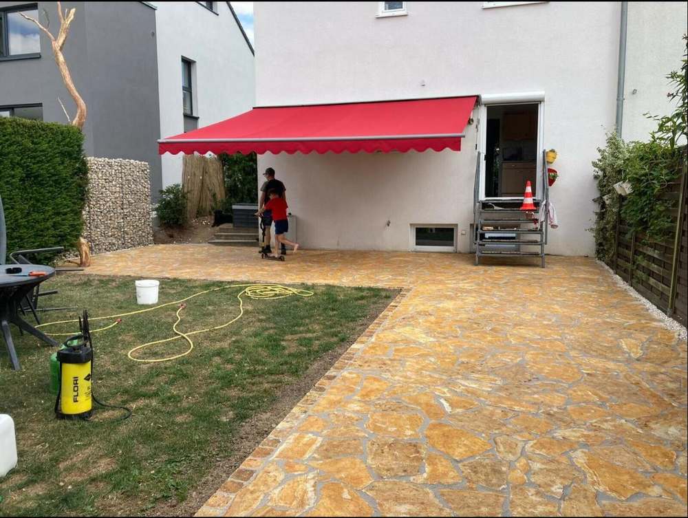 Polygonalplatten Mediterran Gelb