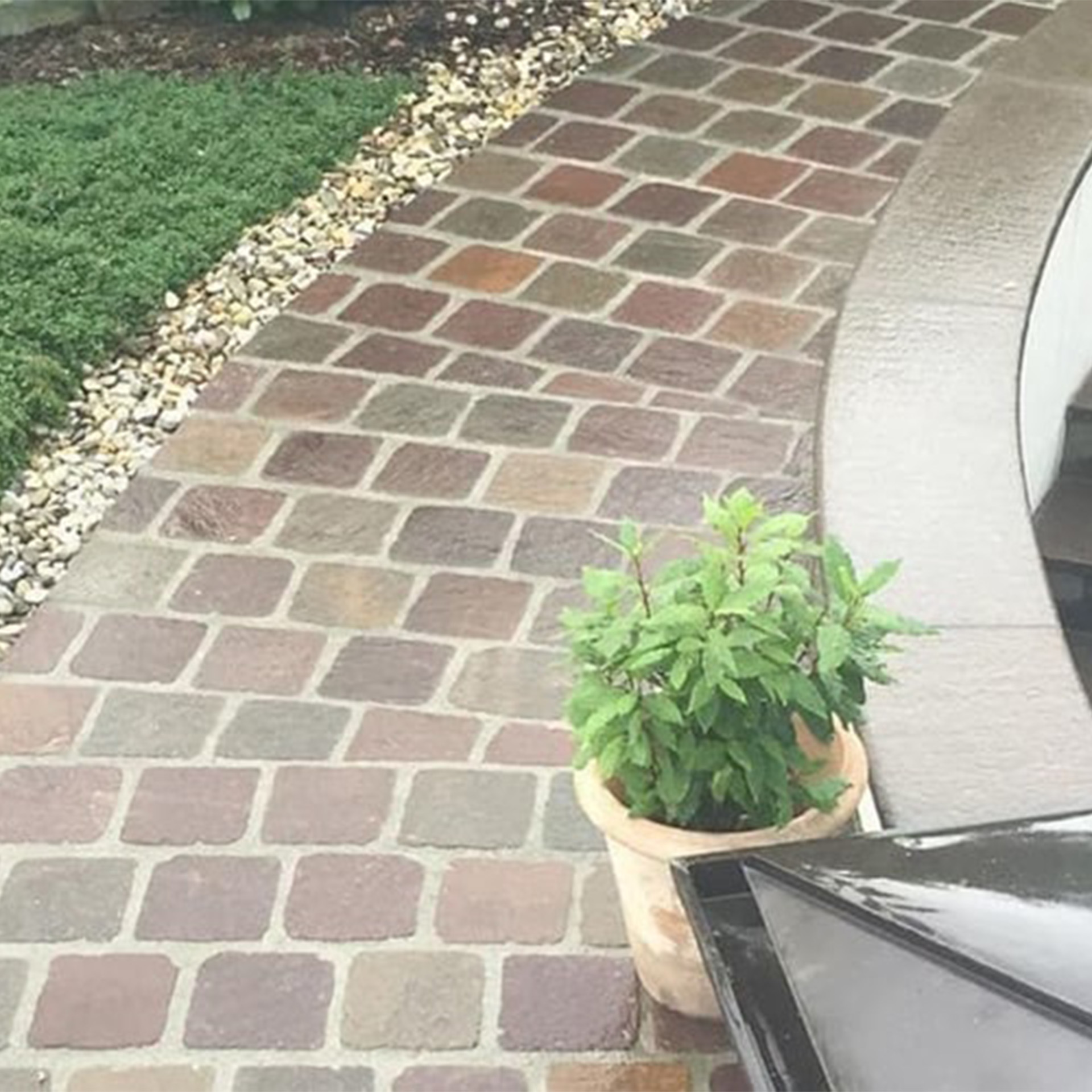 Pflastersteine Rot Porphyr