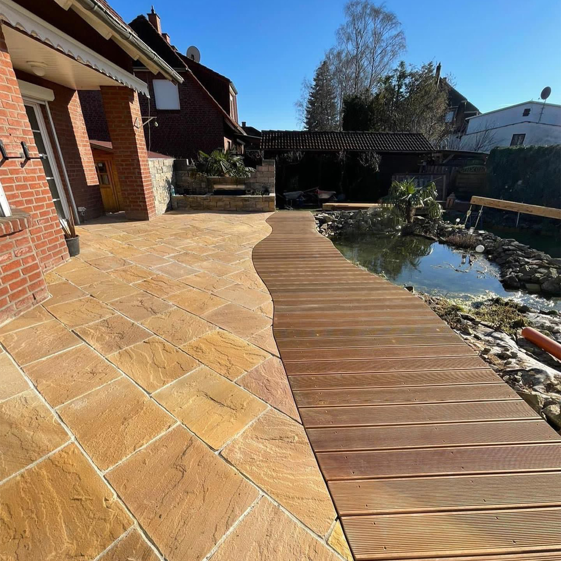 Terrassenplatten Sandsteinplatten India Gelb