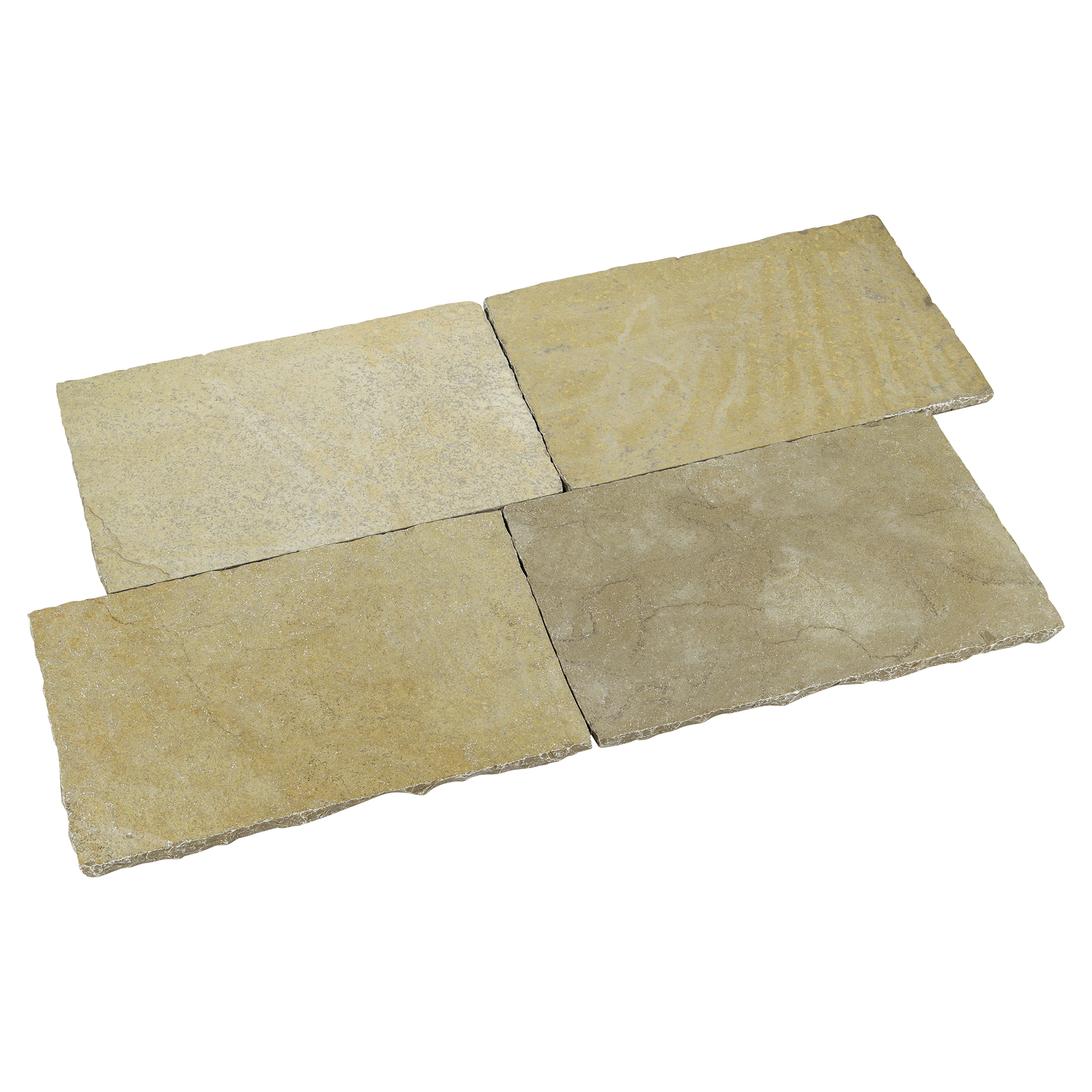 Terrassenplatten Kalksteinplatten Tundra Gelb