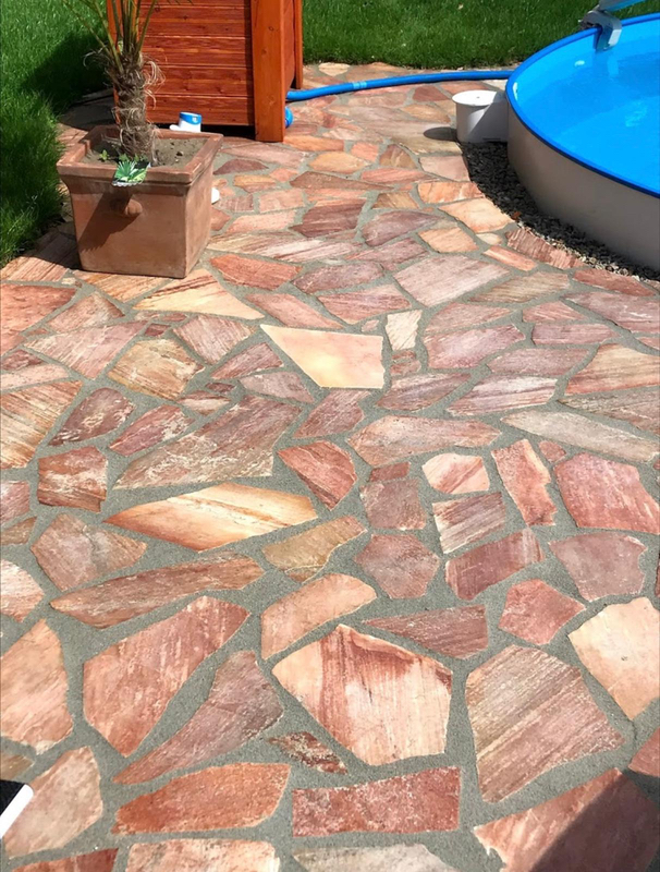 Polygonalplatten Rosa ''Rio''