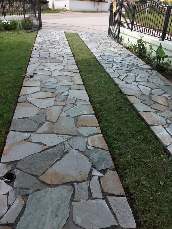 Polygonalplatten Karystos Grün