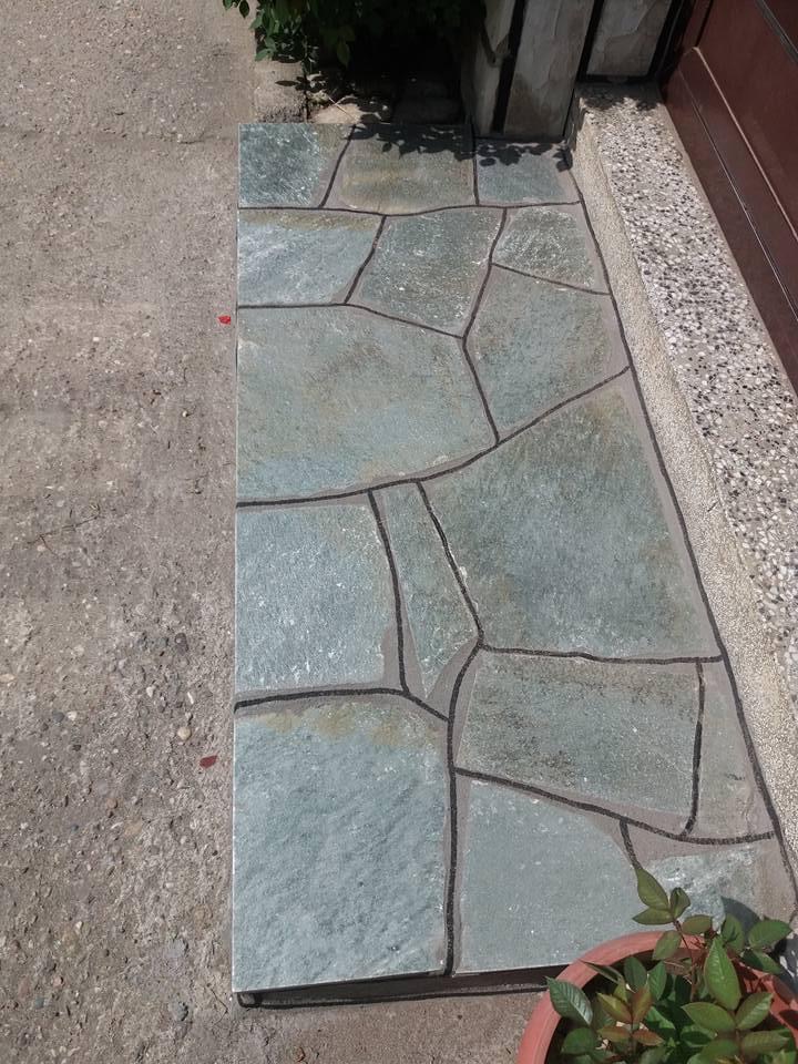 Polygonalplatten Karystos Grün