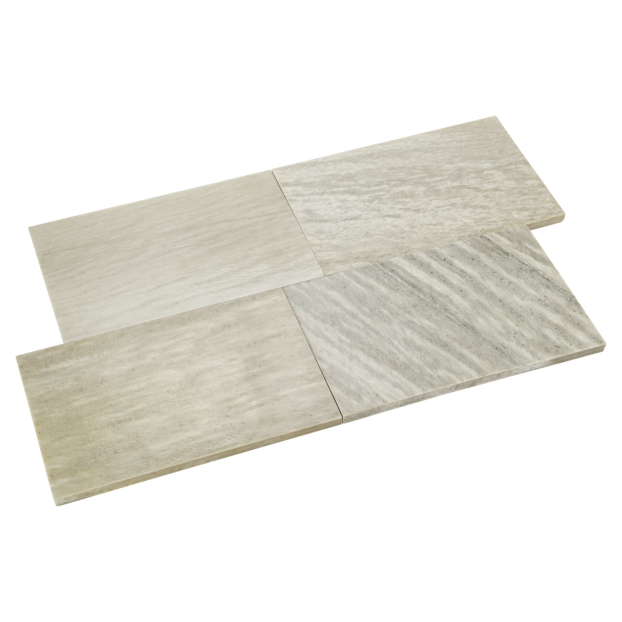 Terrassenplatten Quarzitplatten Rio Weiß