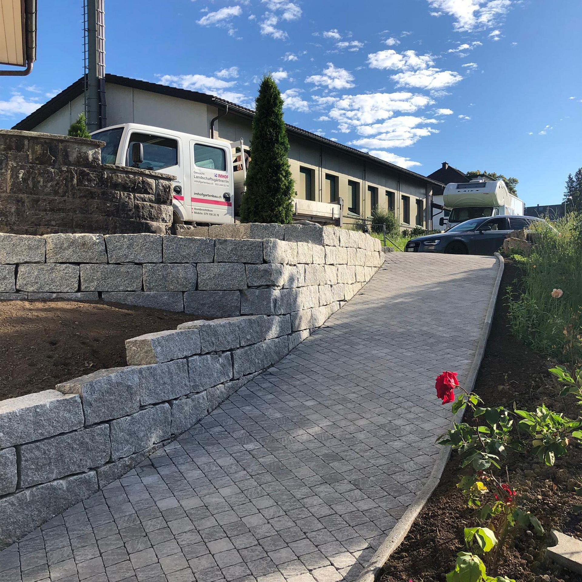 Trockenmauersteine Grau Granit