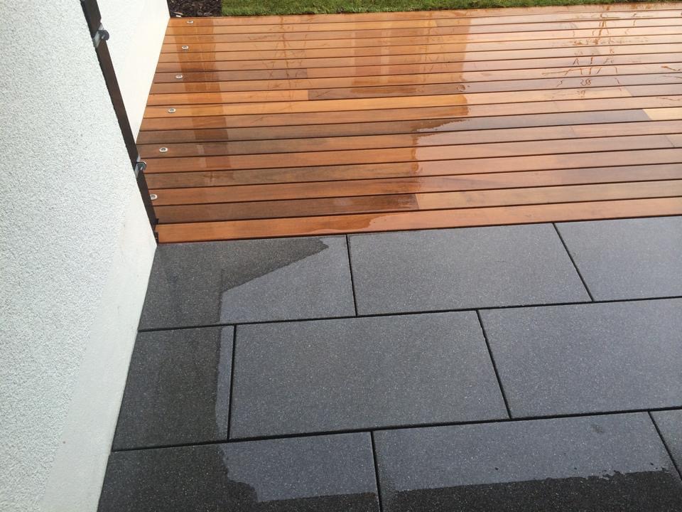 Basaltplatten Terrasse