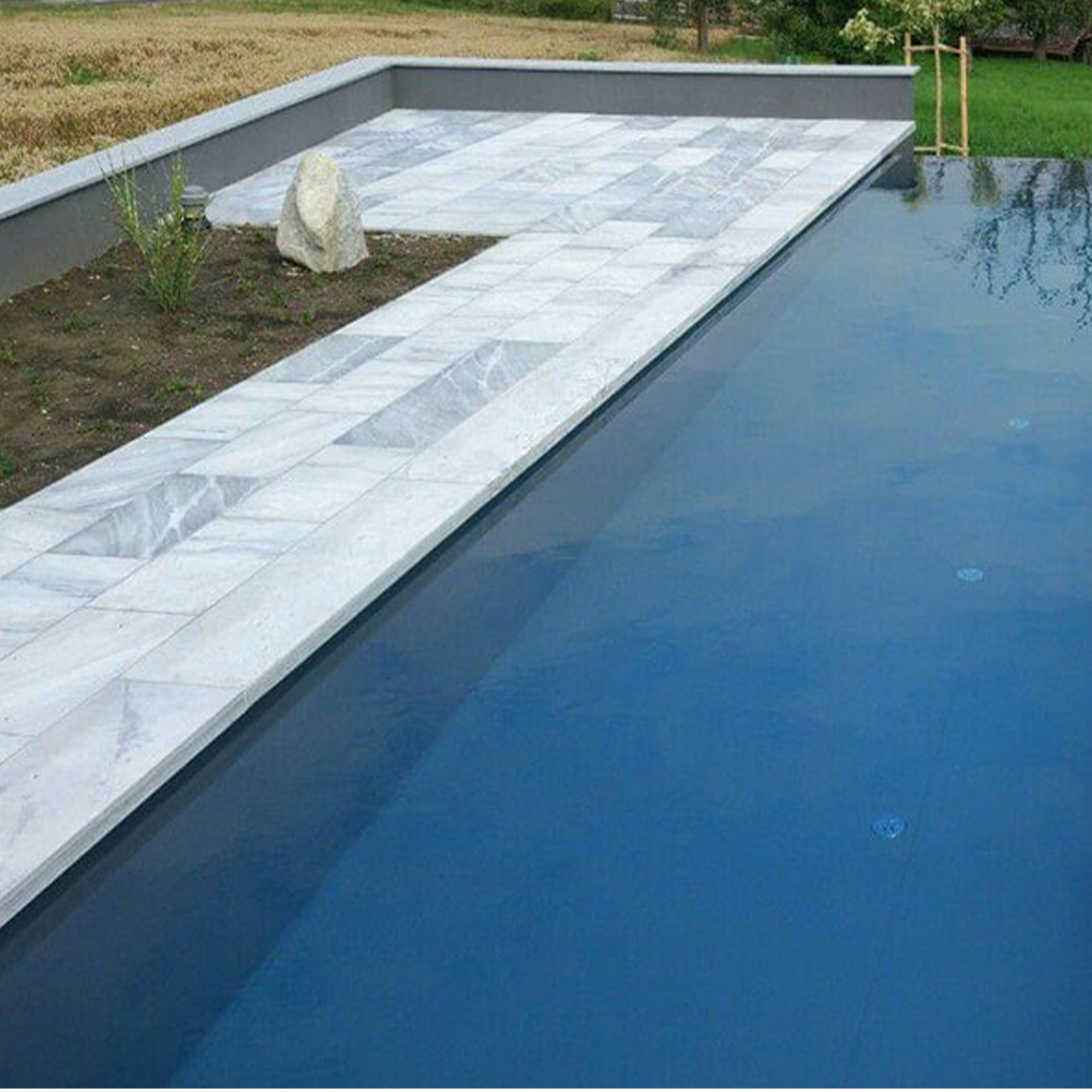 Terrassenplatten Travertin Silver