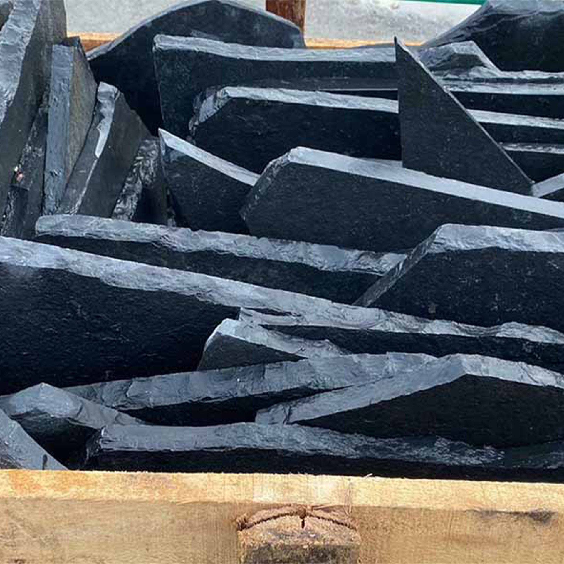 Polygonalplatten Schwarz “India”