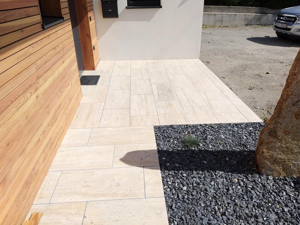 Terrassenplatten Travertinplatten Roma