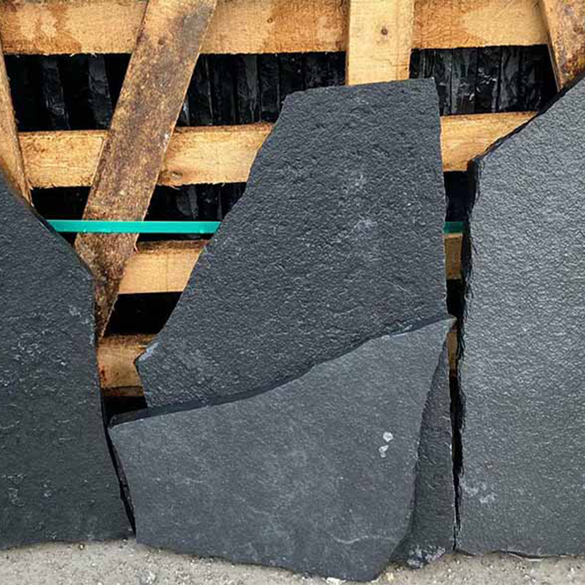 Polygonalplatten Schwarz “India”