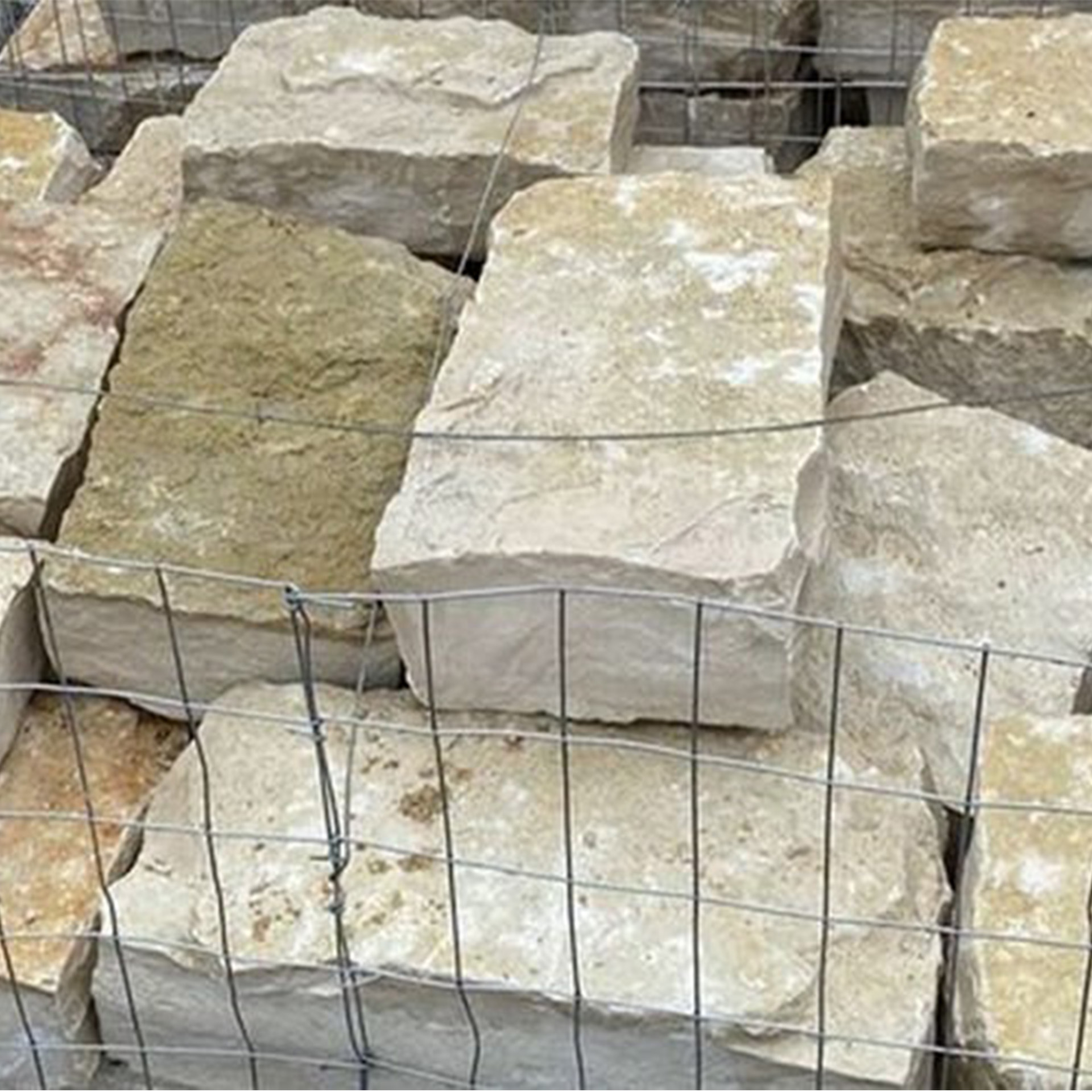 Trockenmauersteine gespalten - Gelb "Italia"