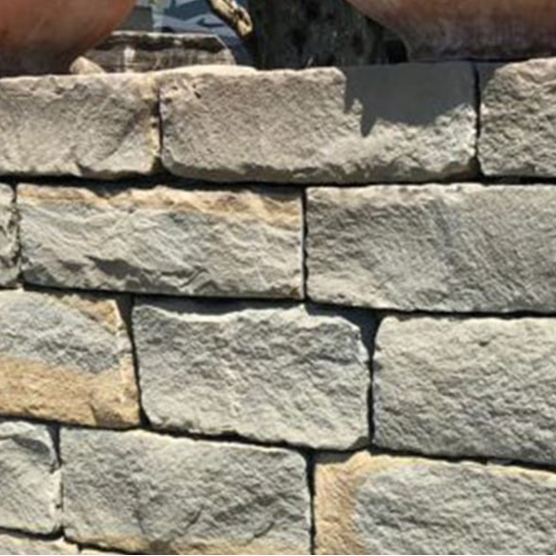 Trockenmauersteine Sandstein Grau