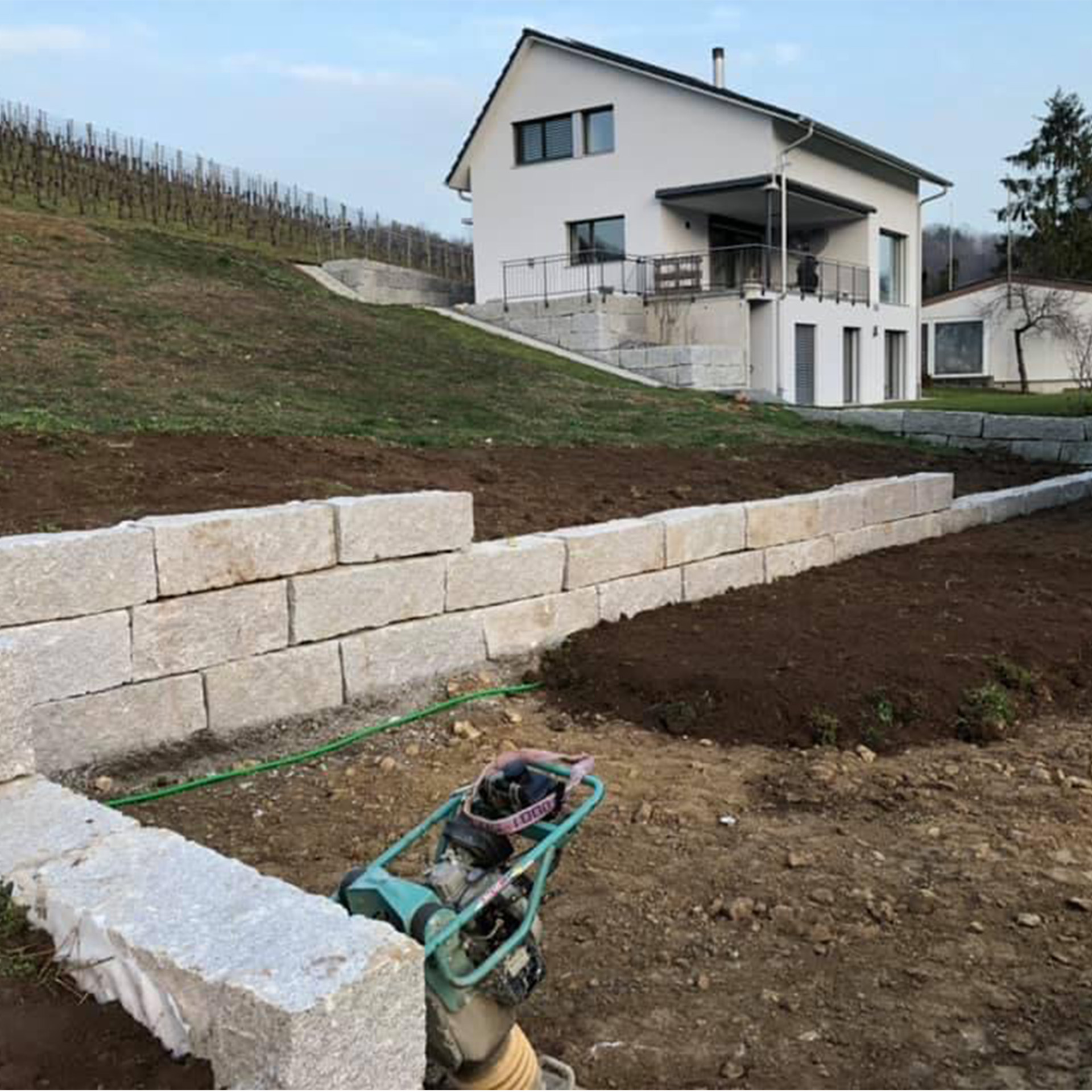 Trockenmauersteine Grau Granit