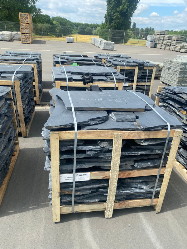 Polygonalplatten Schwarz ''Schiefer''