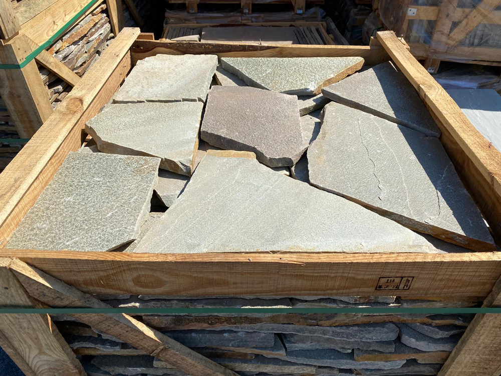 Polygonalplatten Grün ''Rio''