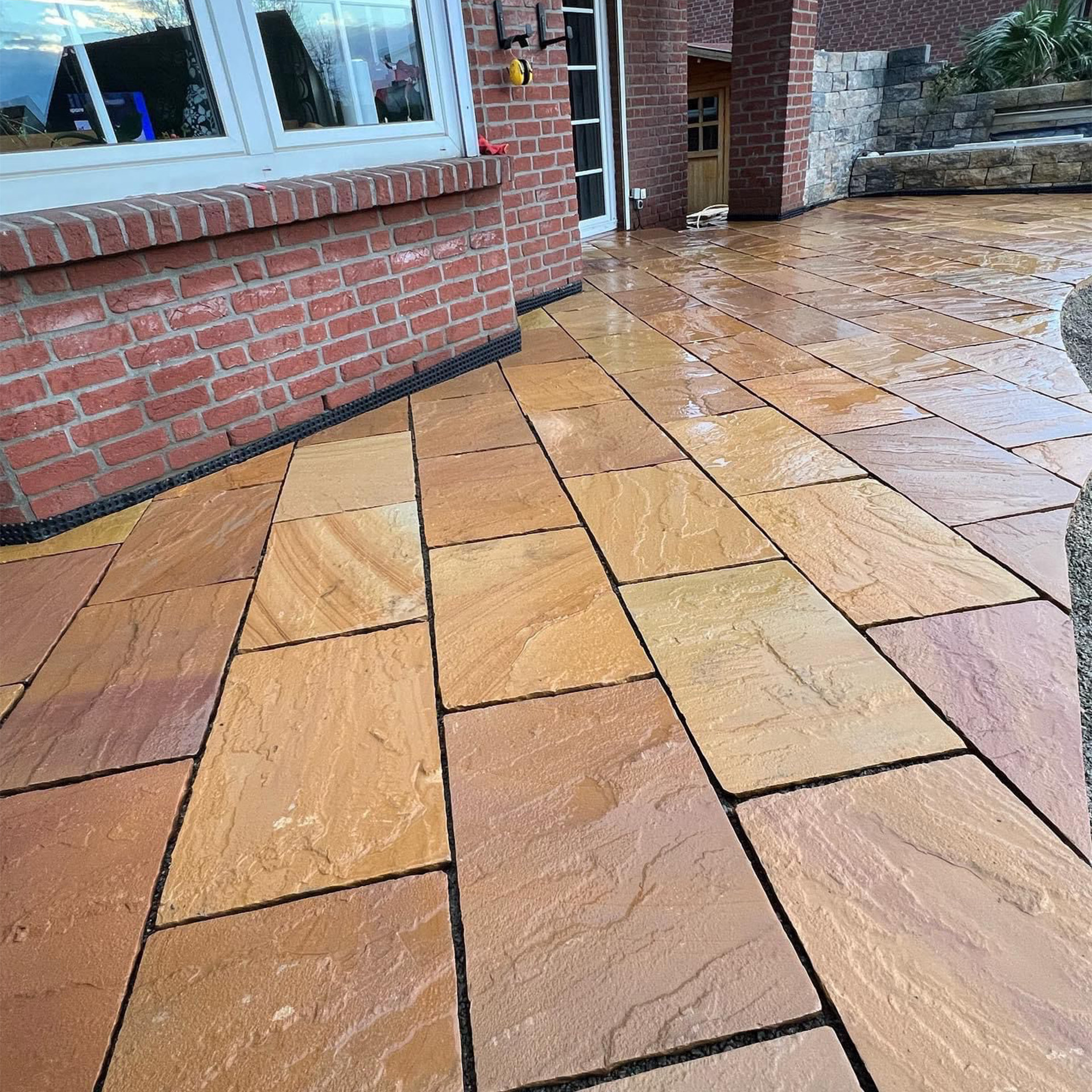Terrassenplatten Sandsteinplatten India Gelb