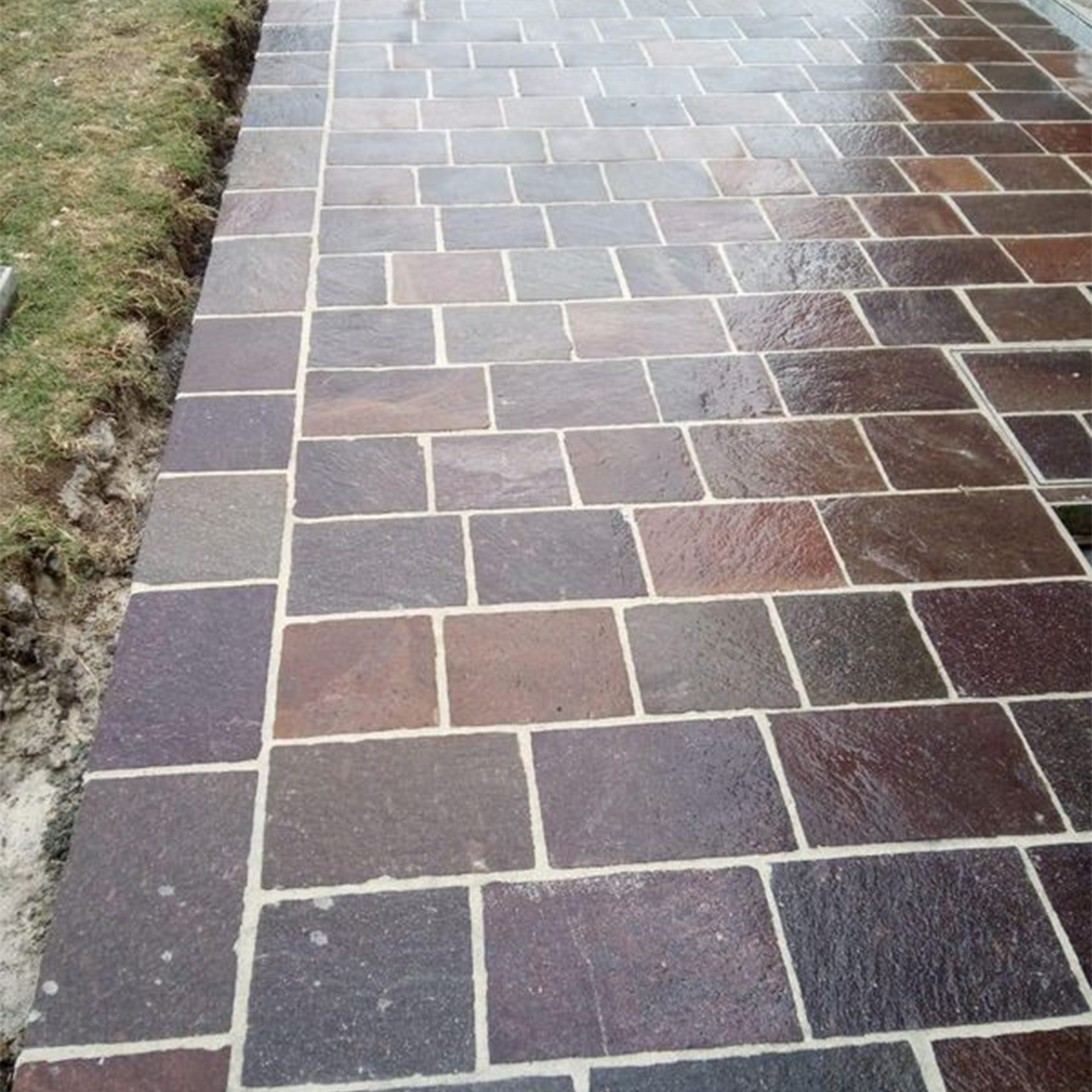 Terrassenplatten Porphyr Grau Violett