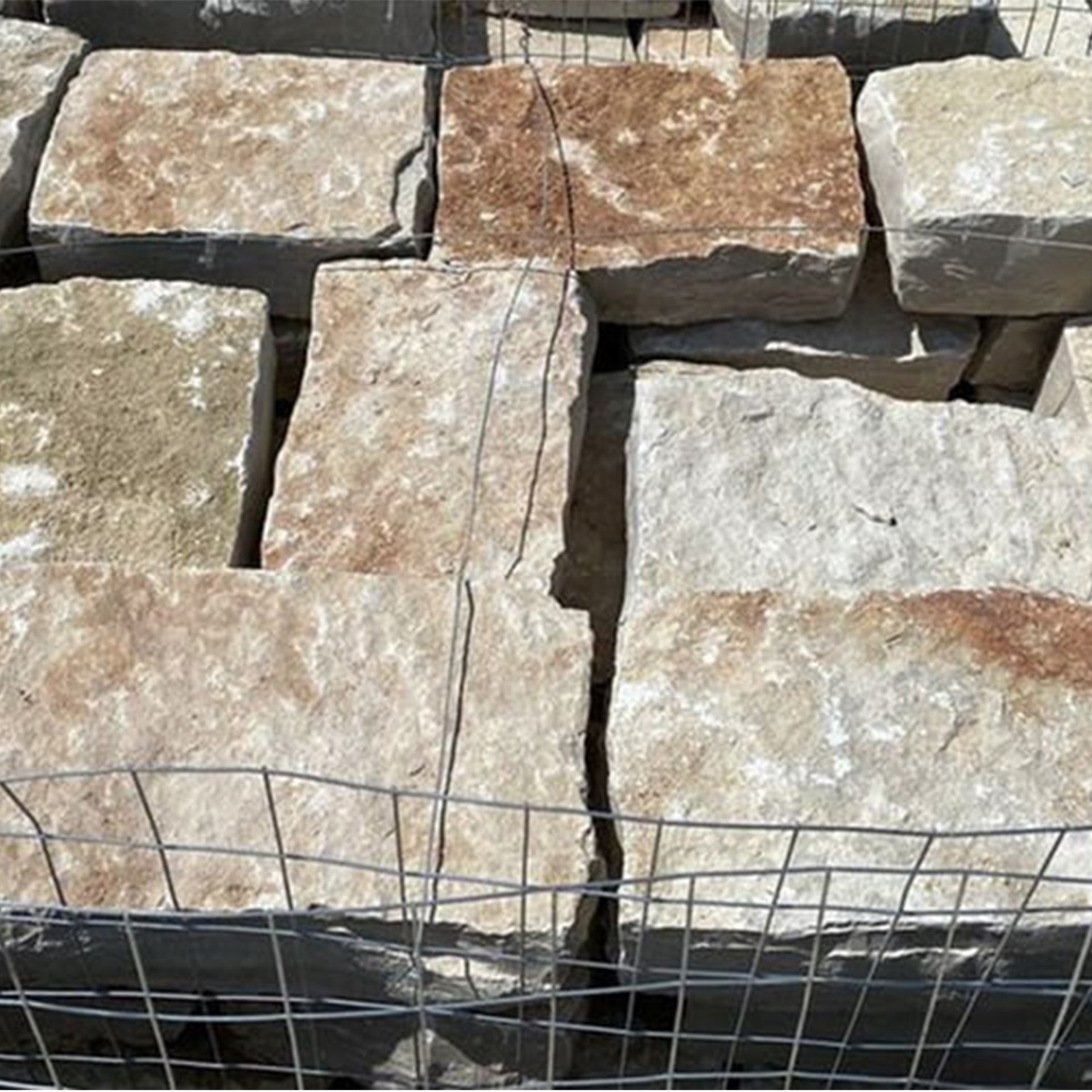 Trockenmauersteine gespalten - Gelb "Italia"