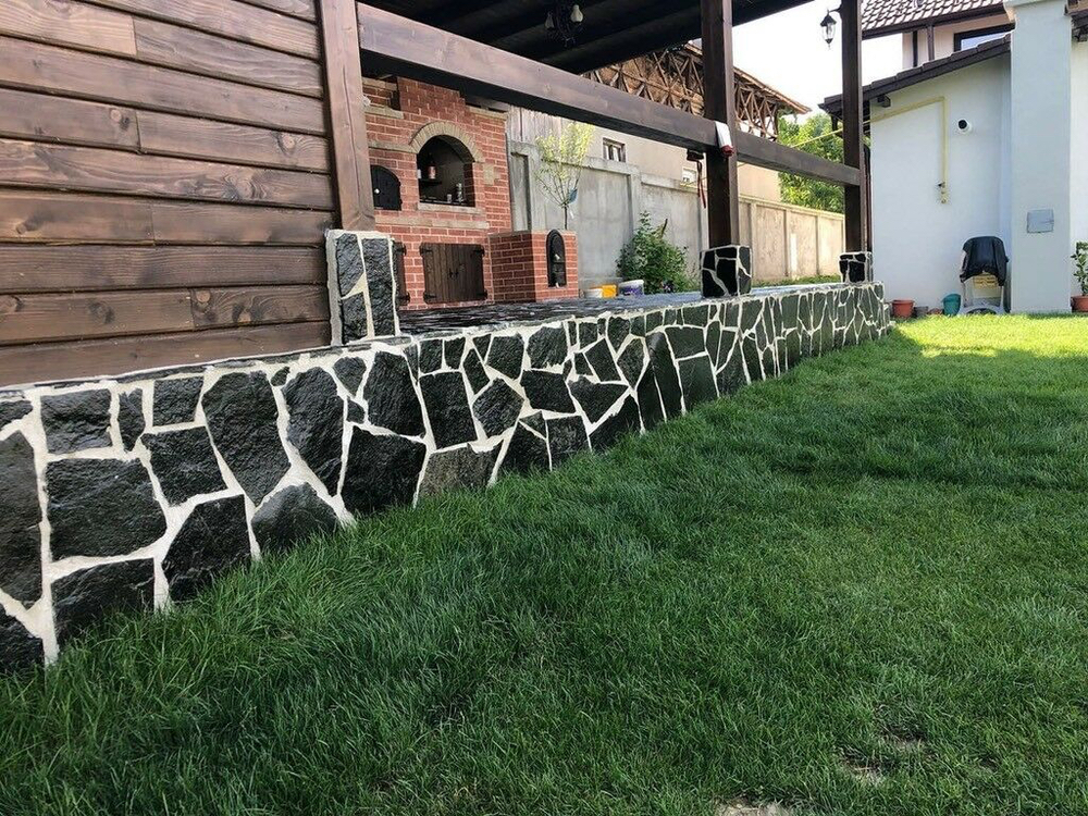 Polygonalplatten Anthrazit Gneis