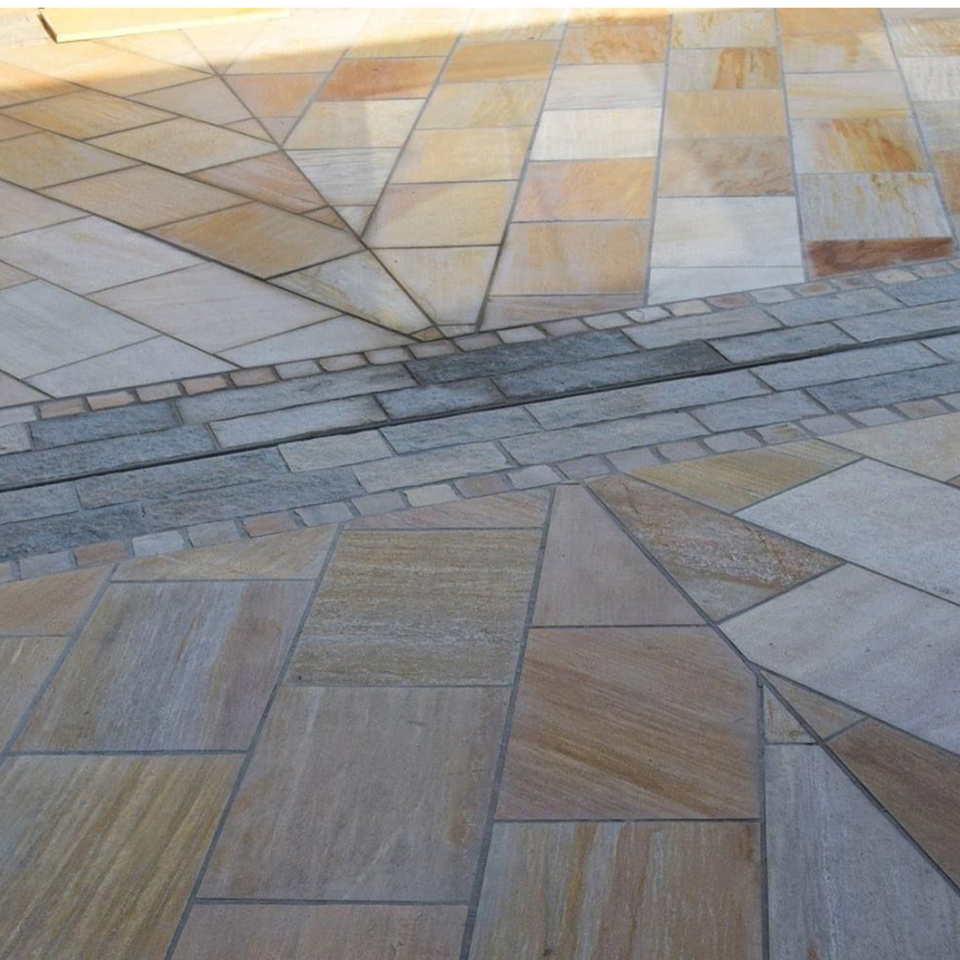 Terrassenplatten Quarzitplatten Rio Gelb