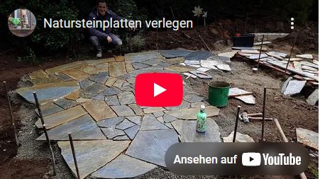 Natursteinplatten verlegen