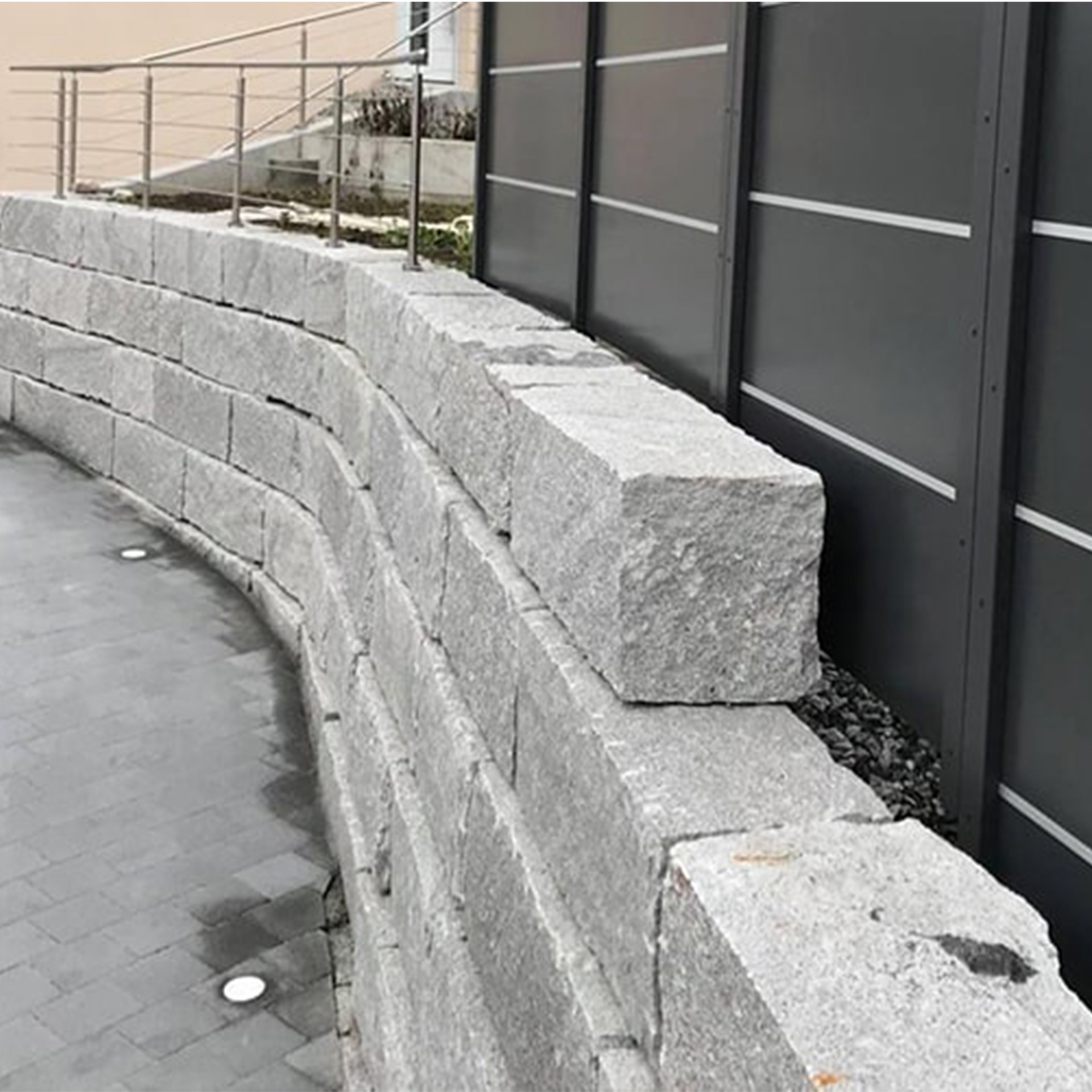 Trockenmauersteine Grau Granit