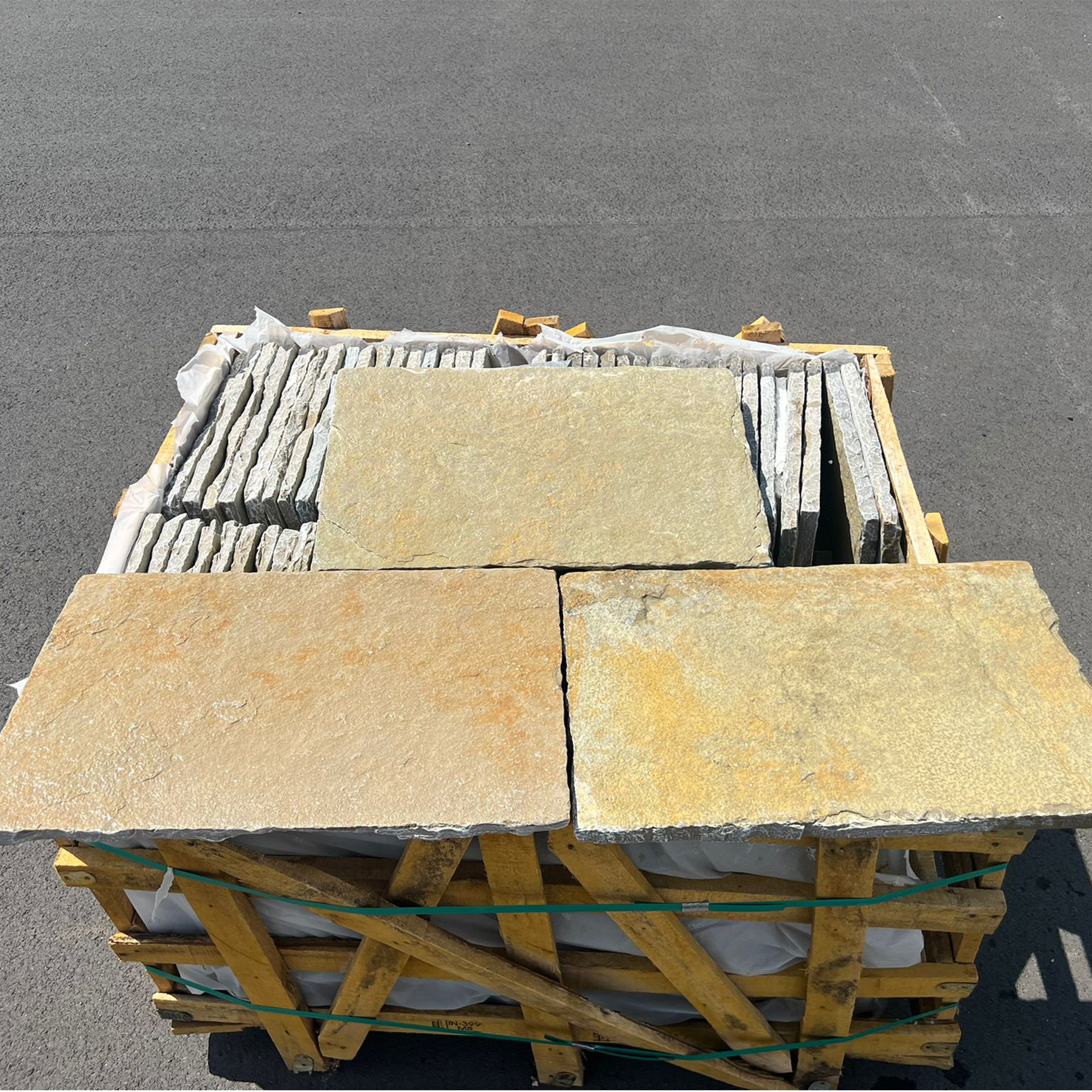 Terrassenplatten Kalksteinplatten Tundra Gelb