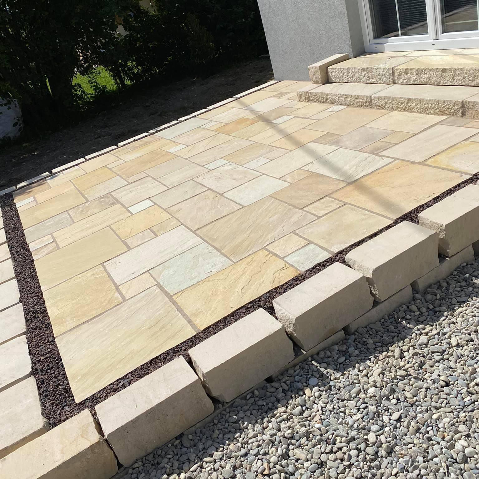 Terrassenplatten Sandsteinplatten India Gelb