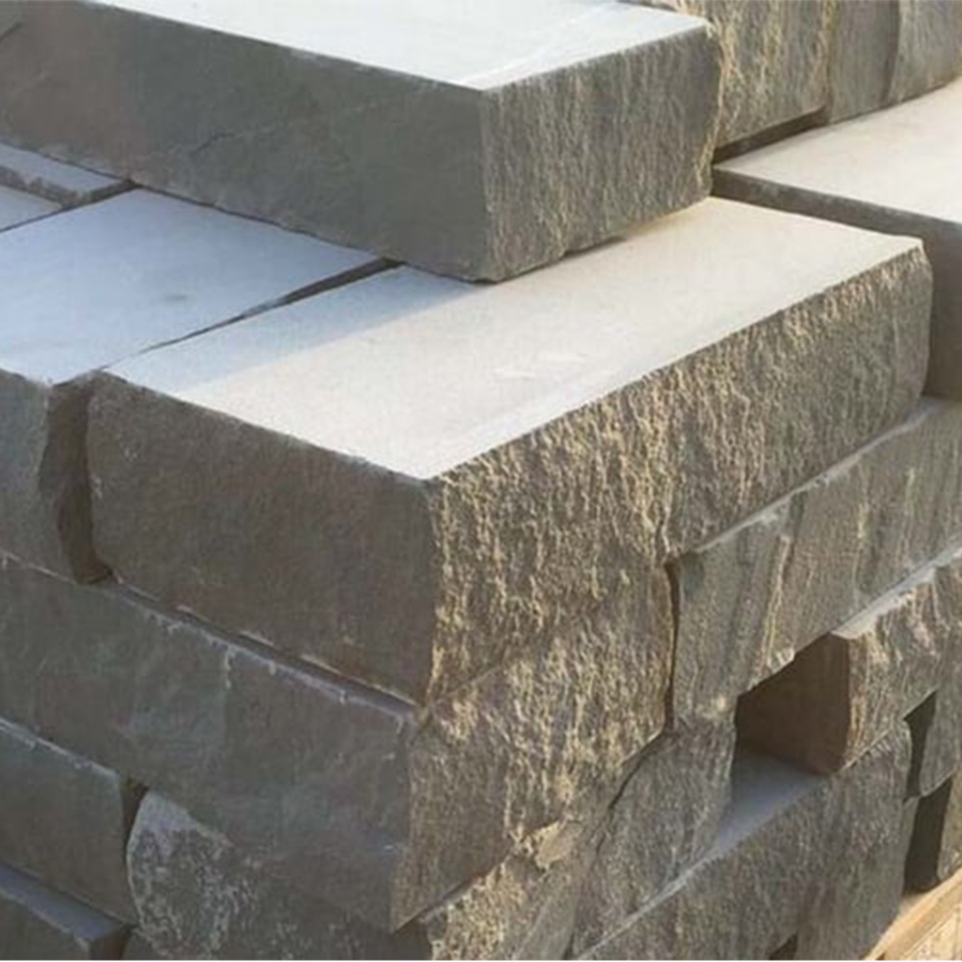 Mauersteine Grau Sandstein