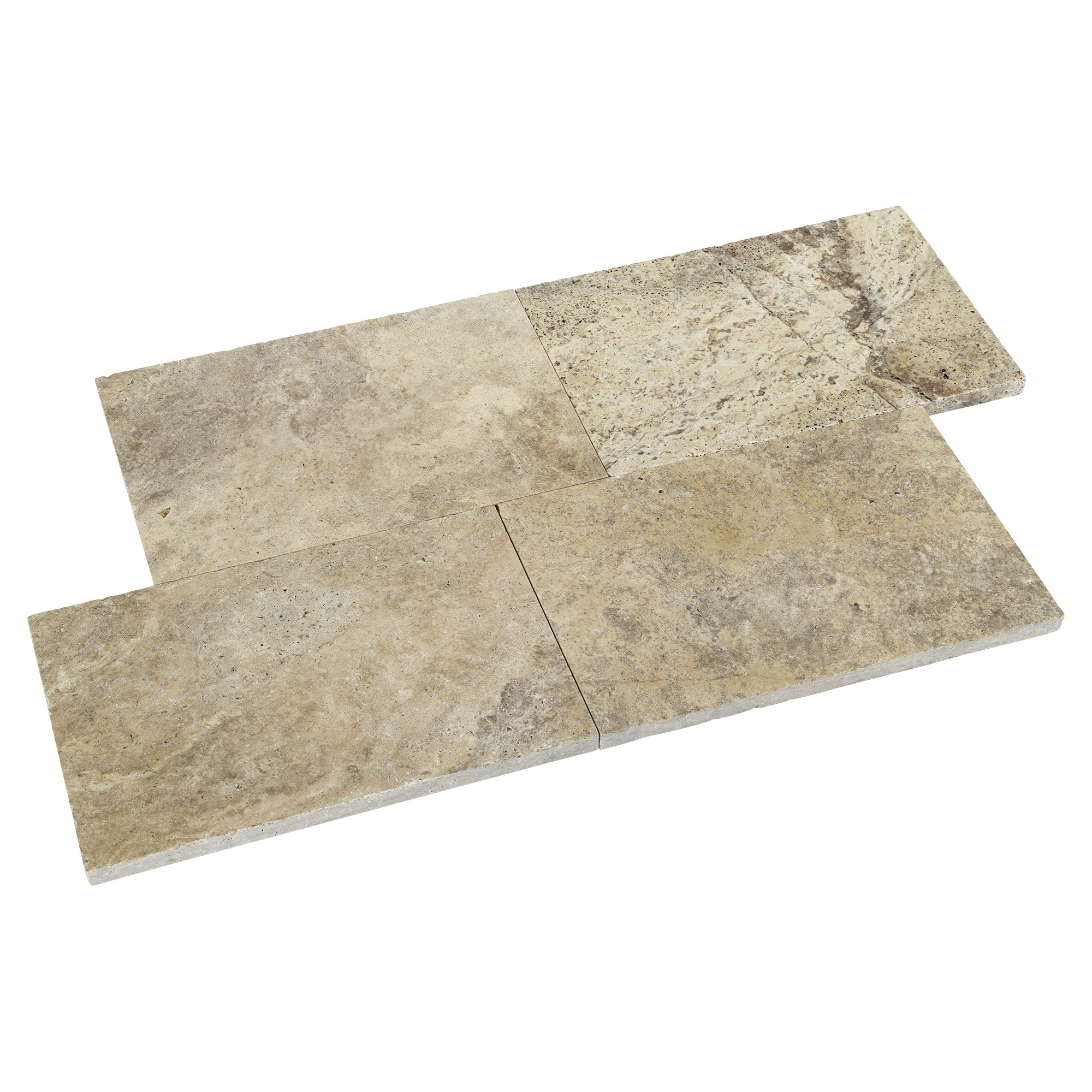 Terrassenplatten Travertin Silver