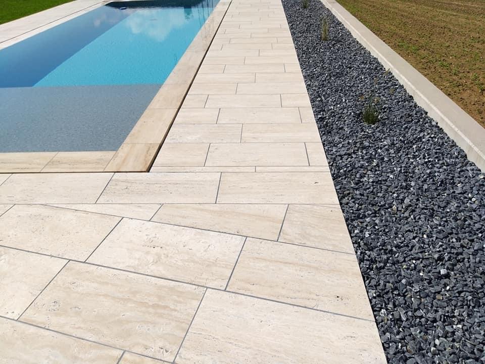 Terrassenplatten Travertinplatten Roma