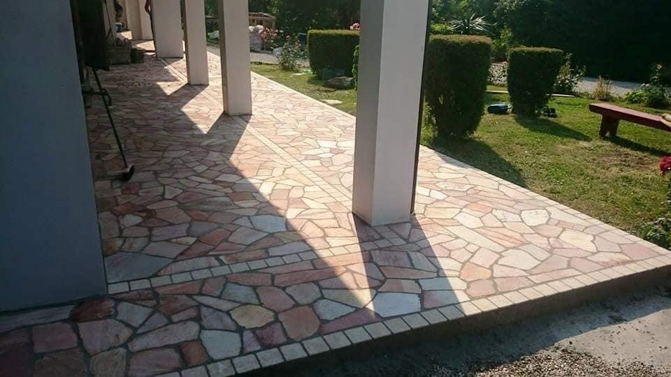 Polygonalplatten Rosa ''Rio''