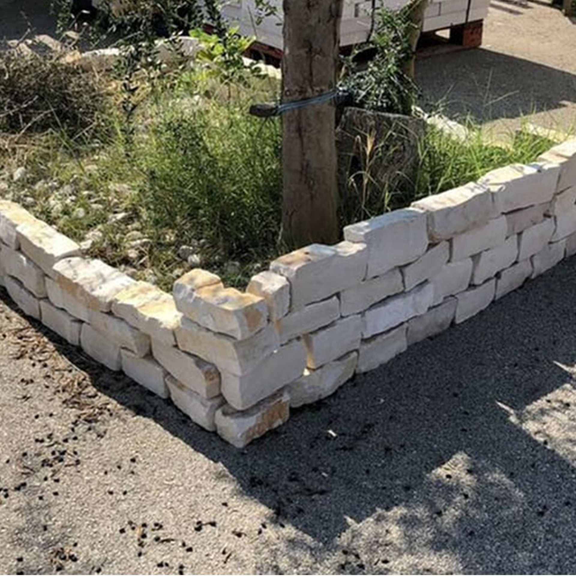 Trockenmauersteine gespalten - Gelb "Italia"