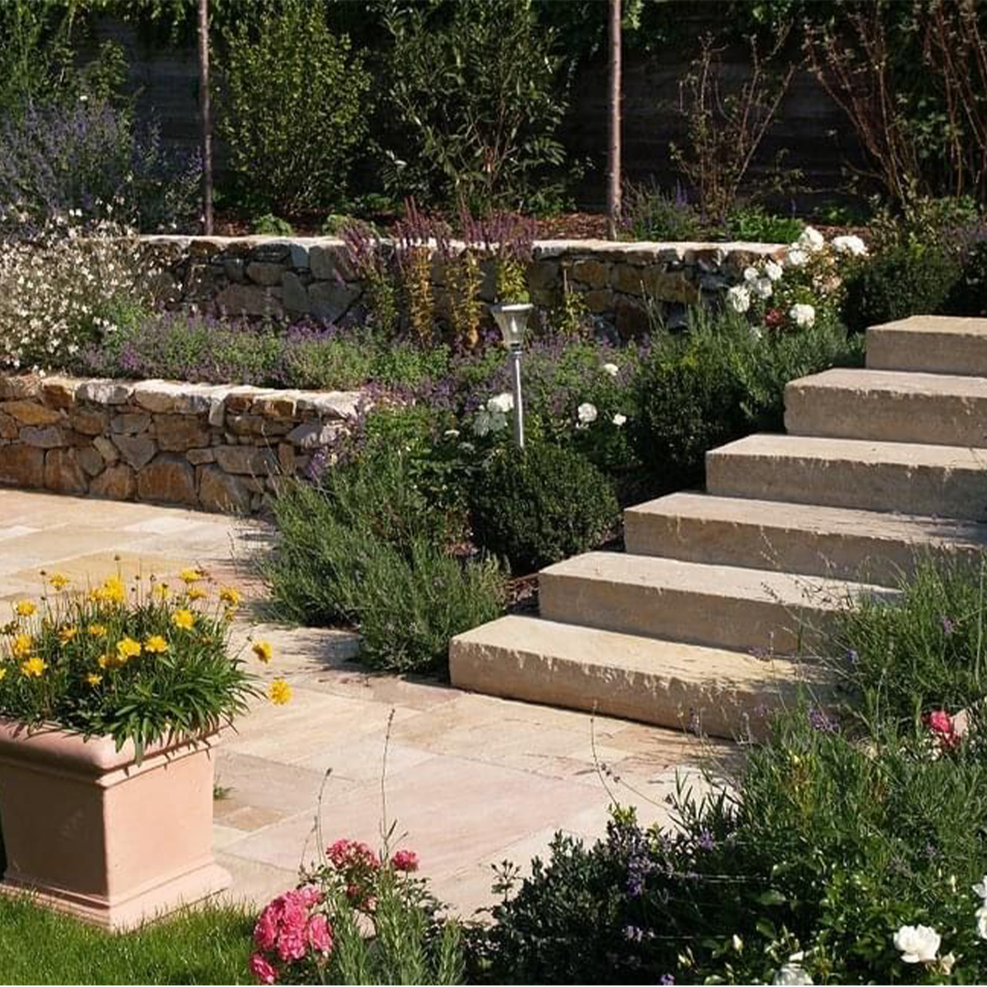 Blockstufen India Gelb