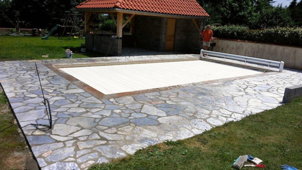 Polygonalplatten Blau ''Pilio''