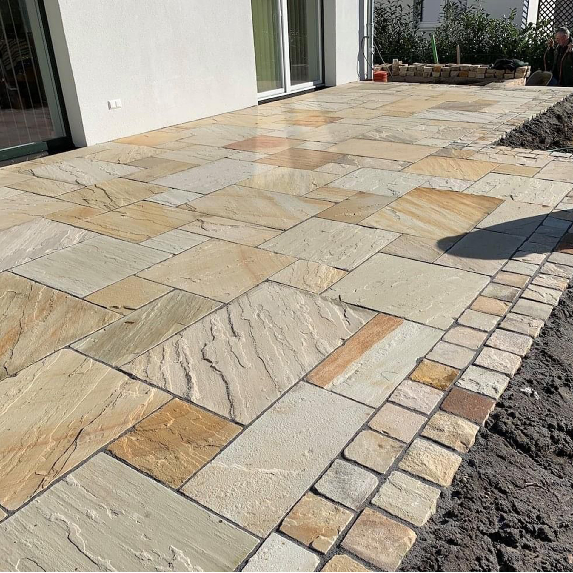 Terrassenplatten Sandsteinplatten India Gelb