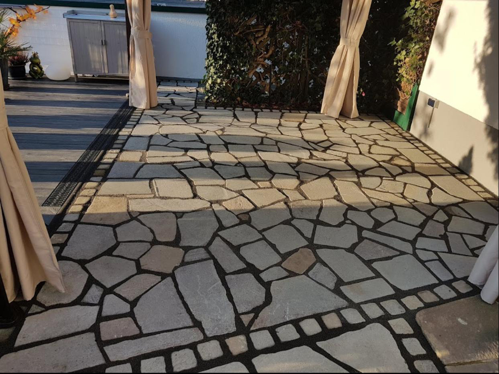 Polygonalplatten Grau ''Antik''