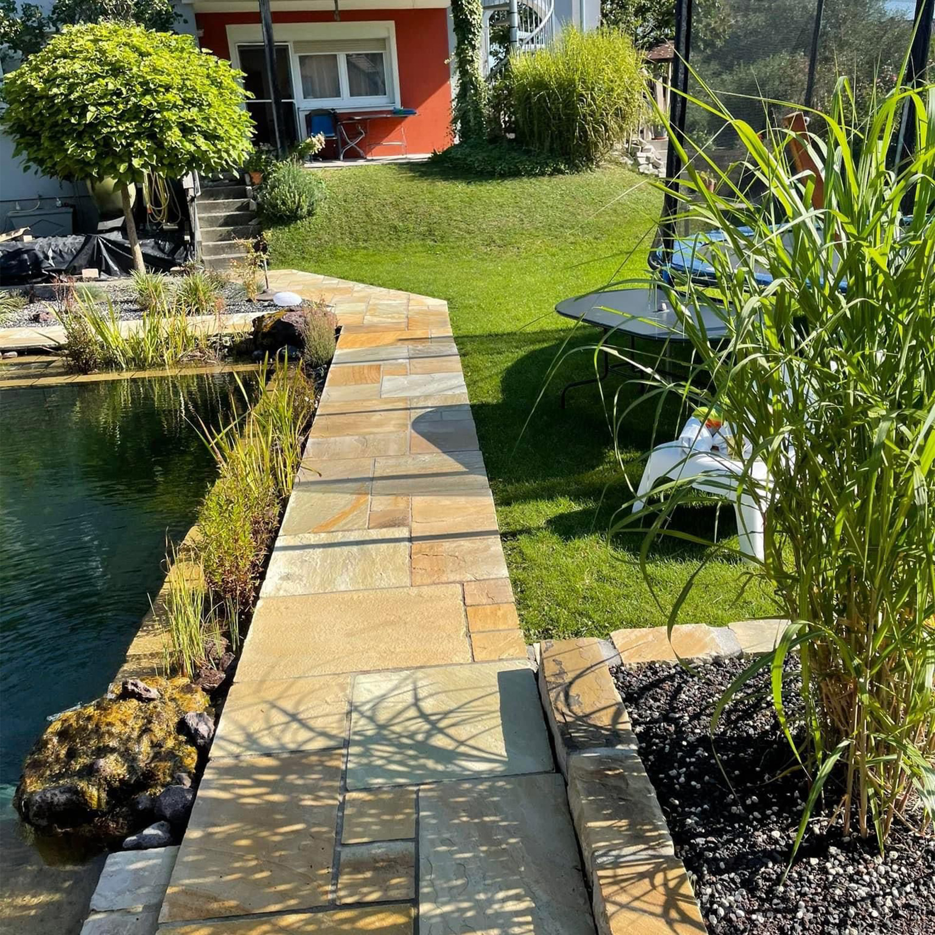 Terrassenplatten Sandsteinplatten India Gelb