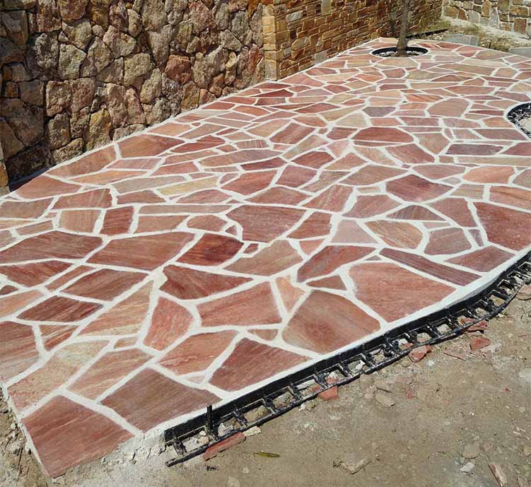 Polygonalplatten Rosa ''Rio''