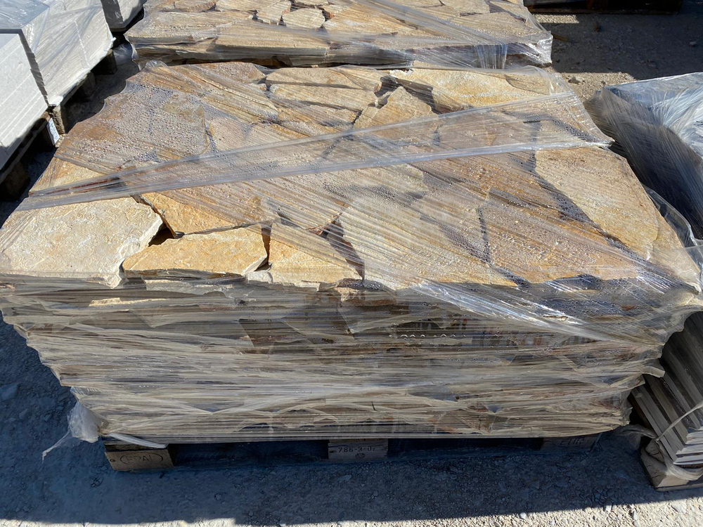 Polygonalplatten Mediterran Gelb