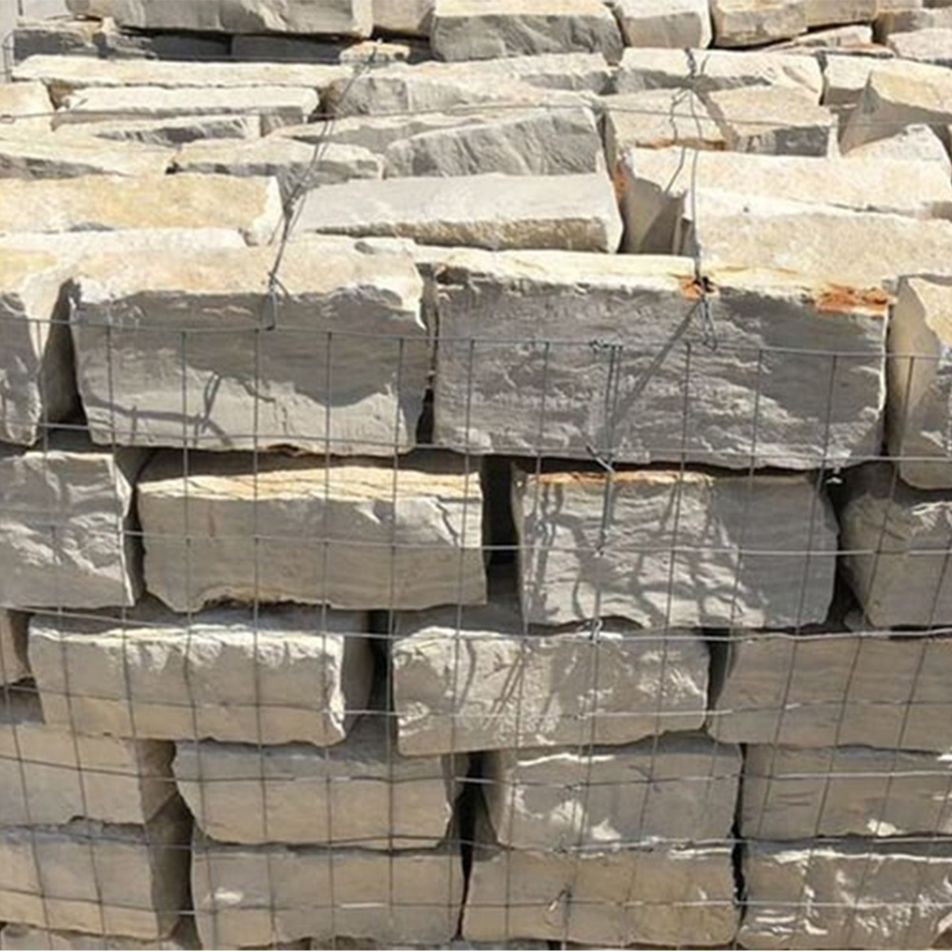 Trockenmauersteine gespalten - Gelb "Italia"