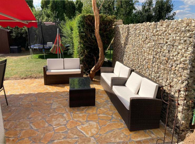 Polygonalplatten Mediterran Gelb