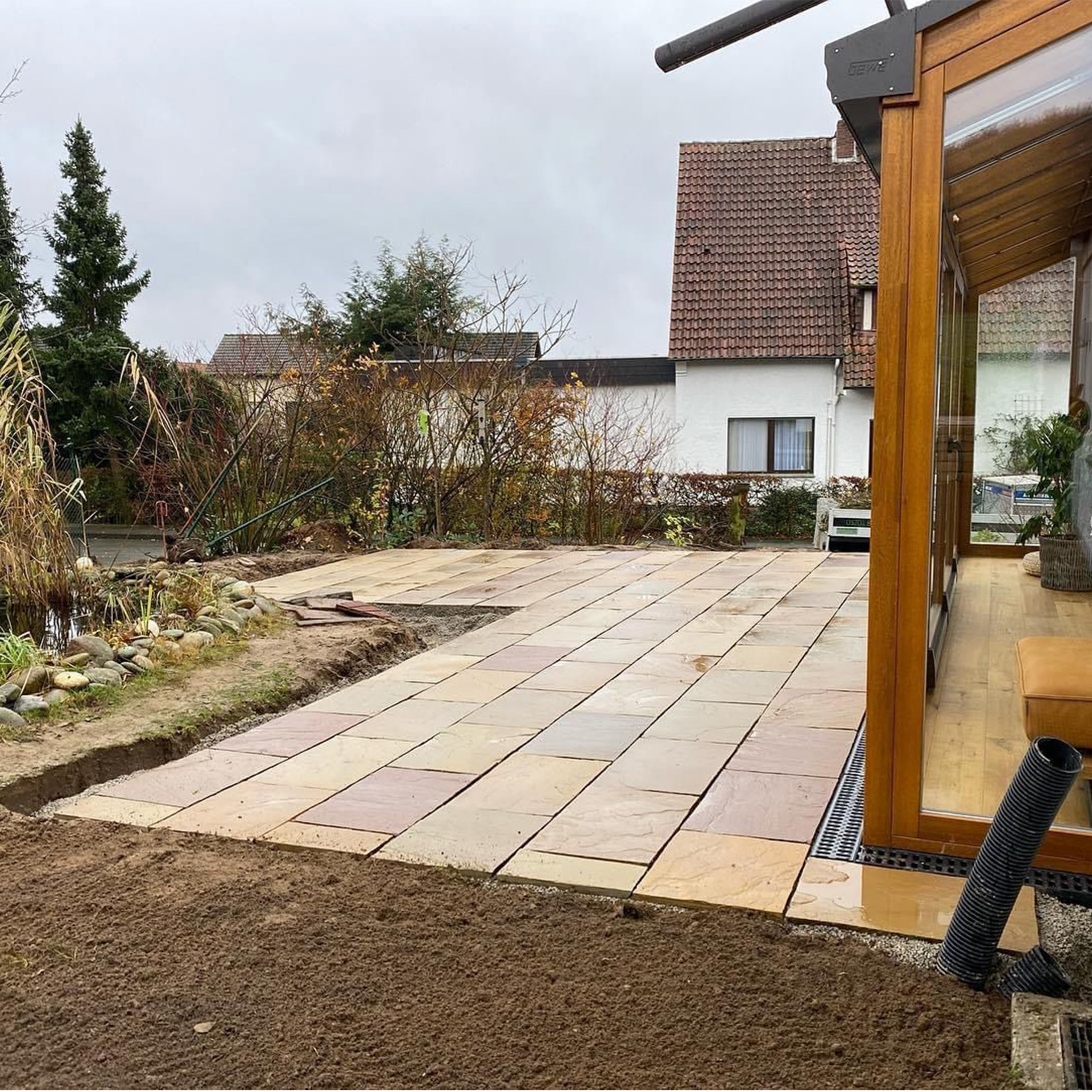 Terrassenplatten Sandsteinplatten India Gelb