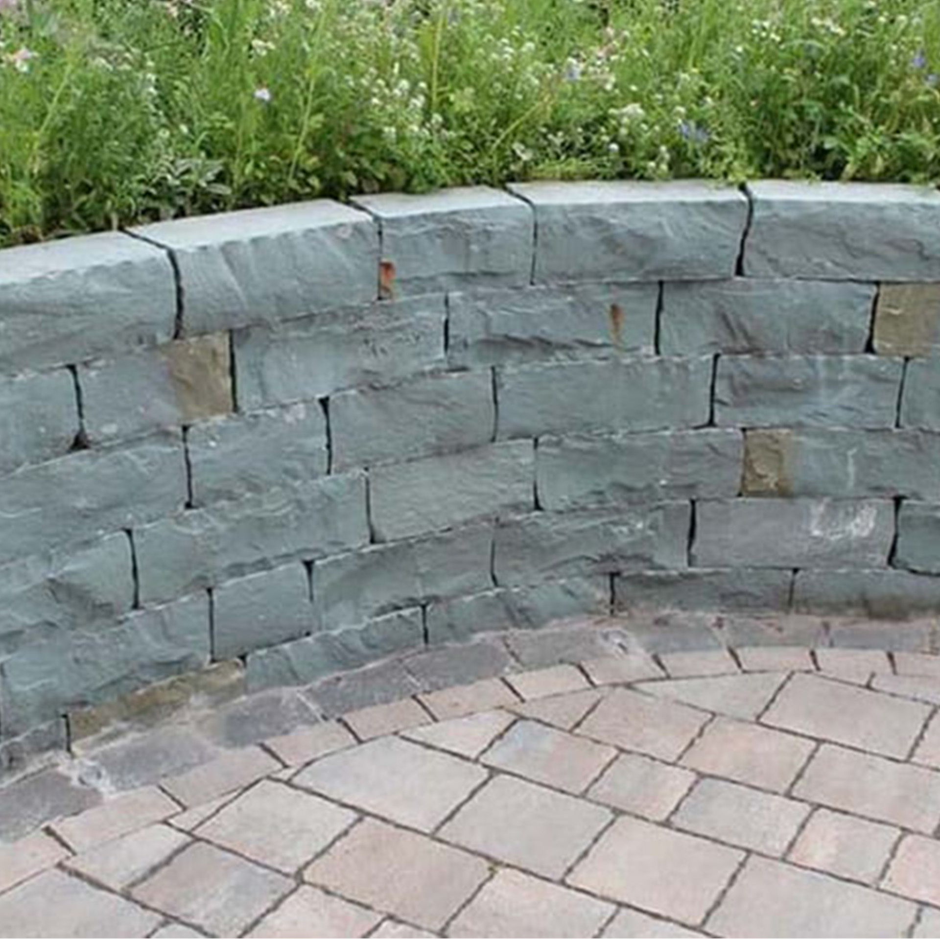 Mauersteine Grau Sandstein