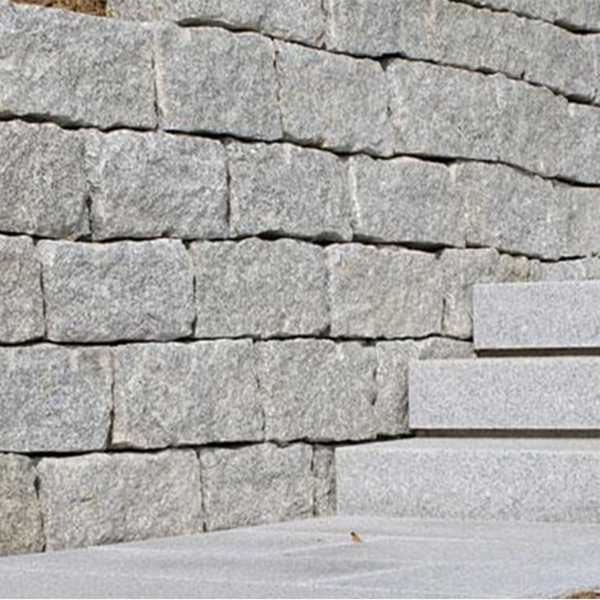Trockenmauersteine Grau Granit