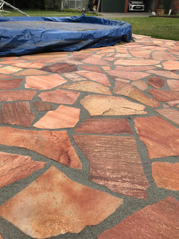 Polygonalplatten Rosa ''Rio''