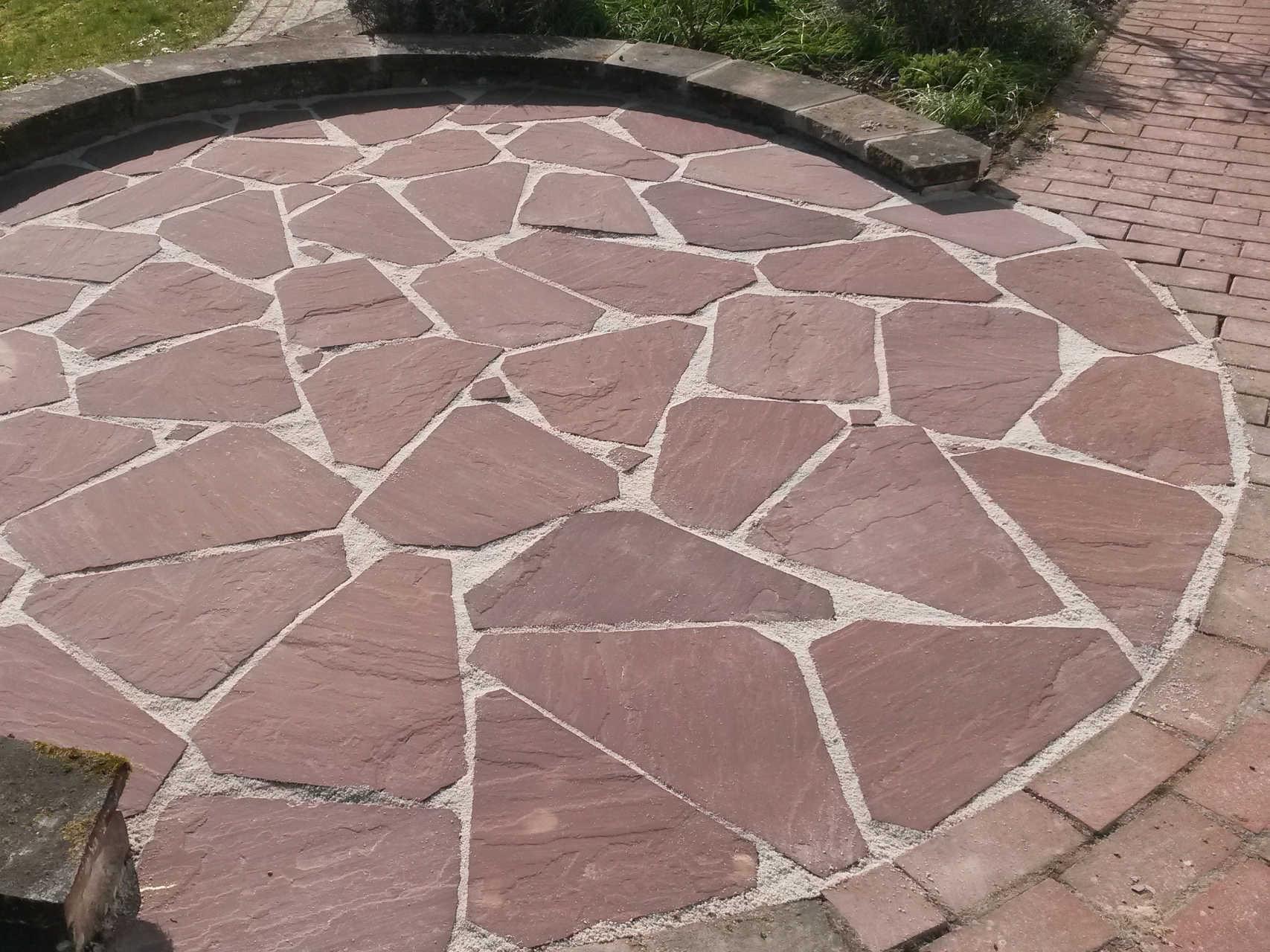 Polygonalplatten India Rot