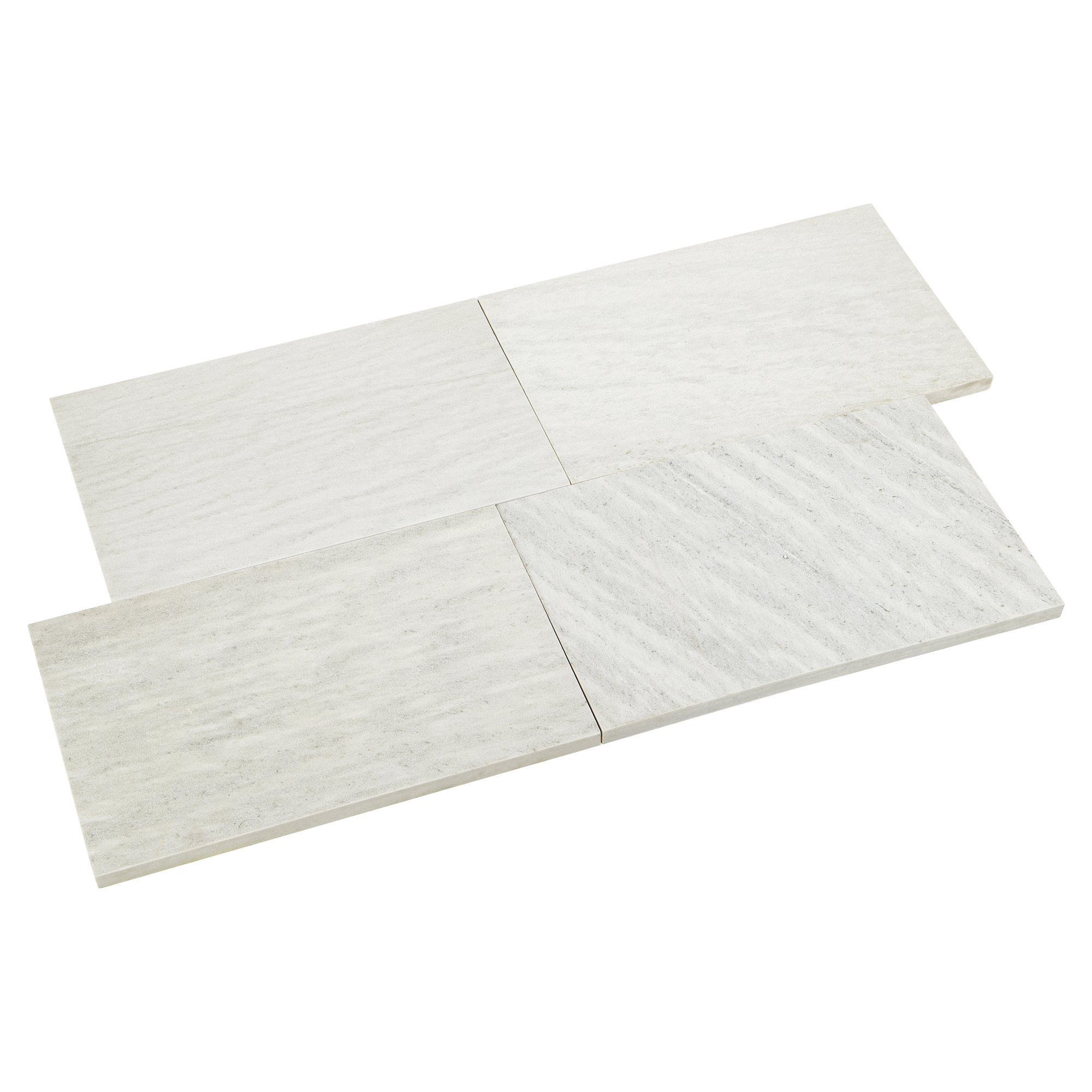 Terrassenplatten Quarzitplatten Rio Weiß