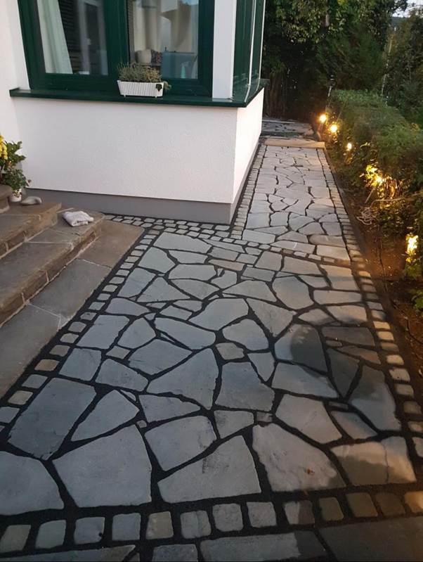 Polygonalplatten Grau ''Antik''